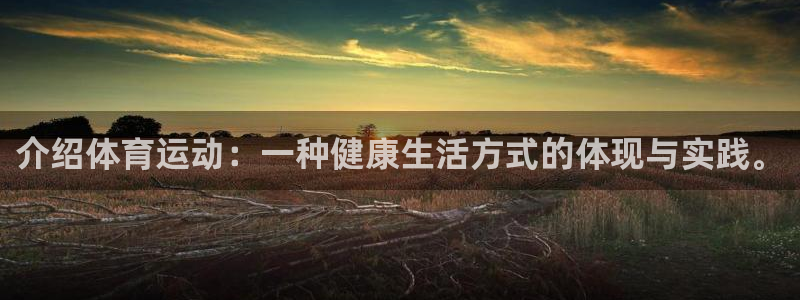 3377体育中国官方网站入口：介绍体育运动：一种健康生活方式